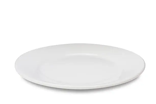 Photo of Empty plate on white