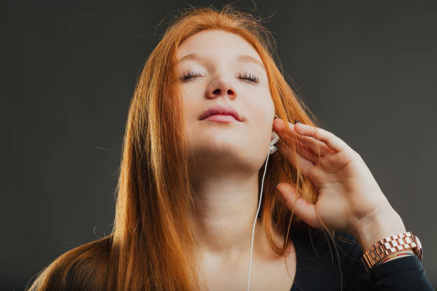 istock Audiophile relishes musical nuances intimately 1842770400