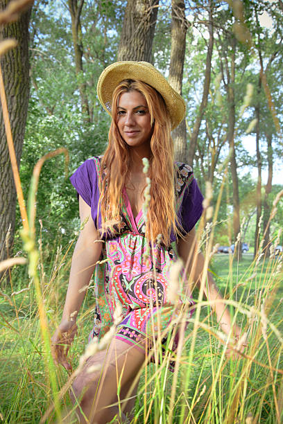 istock Young beauty in the nature. 184277553