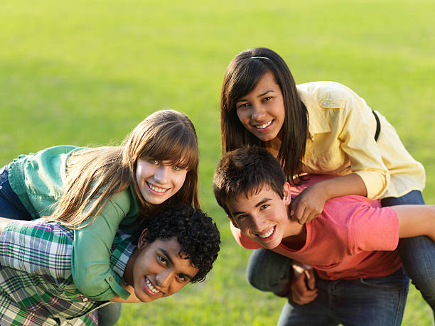 istock Cheerful and playful friends 184277752