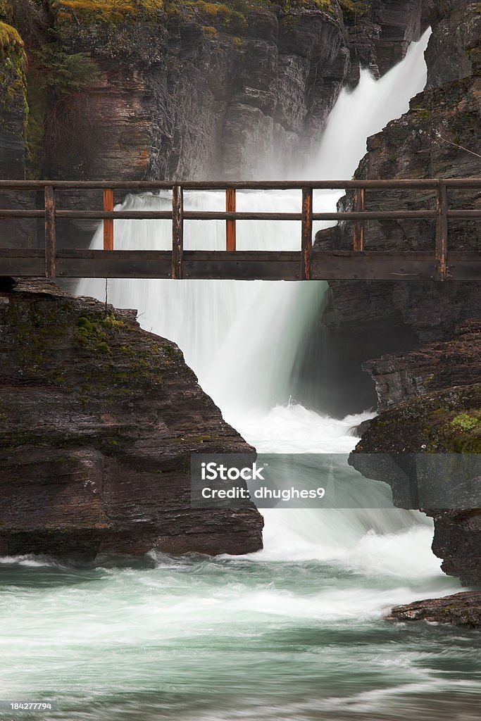 St. Mary Cascate del Glacier National Park, Montana, USA - Foto stock royalty-free di Acqua