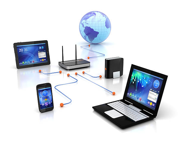 online routera sieci domowej - router wireless technology computer part node zdjęcia i obrazy z banku zdjęć
