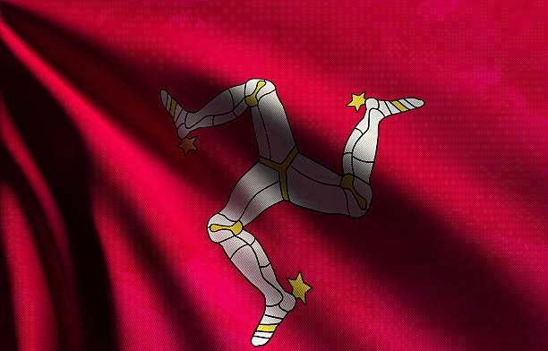 istock Isle of man Flag 184278415