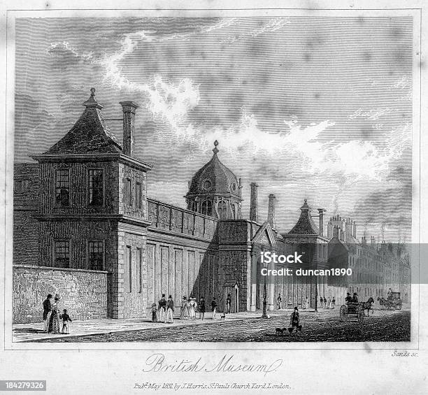 British Museum Stock Illustration - Download Image Now - British Museum, London - England, 1830-1839