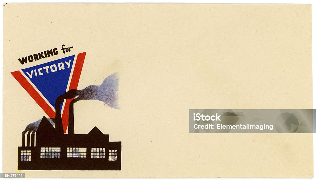 국가주의 아메리카나 World War II 봉투 일하는 승리 - 로열티 프리 선전 스톡 사진