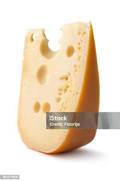 Foto de Queijo Emmentaler e mais fotos de stock de Emmental - Emmental, Figura para recortar, Parte de