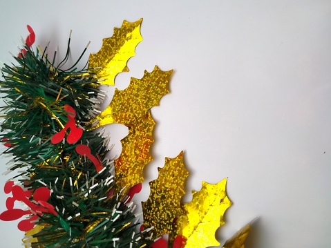 Edge border of fir leaf Christmas decoration