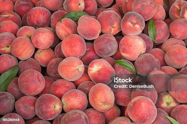 Numerosi Peaches - Fotografie stock e altre immagini di Cibi e bevande - Cibi e bevande, Composizione orizzontale, Crudo