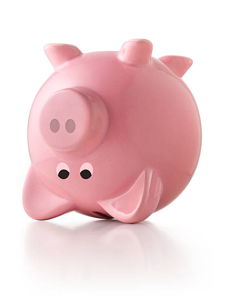 istock Piggy bank upside down 184280572