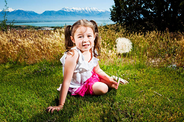 Adorable little girl outside