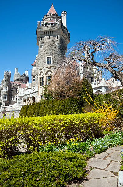 イーストガーデンカサロマ - landscaped spring canada footpath ストックフォトと画像