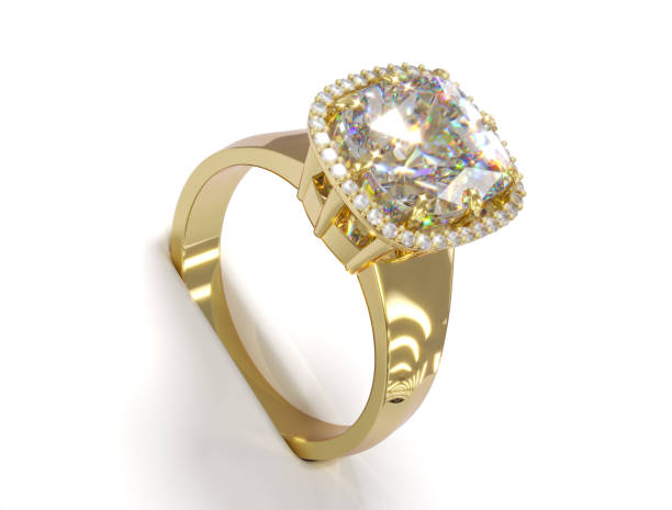 istock Big solitaire diamond ring on stand 1842812888
