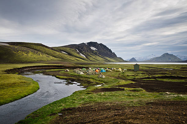 Camping In Iceland stock photo