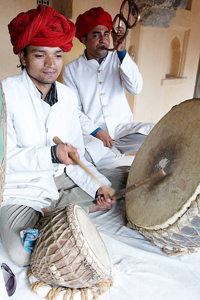 istock Entertainer playing the drums portrait 184281396