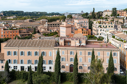 View of Rome with rooftops