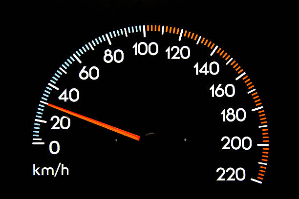 Speedometer 30 kmh stock photo