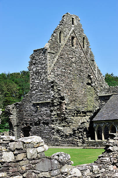 руинах старый историческом шотландском аббатство - wigtownshire стоковые фото и изображения