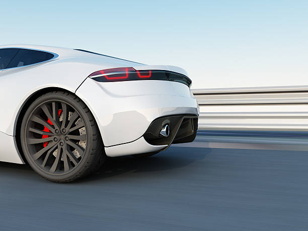 istock white super car on the racing track 184282173