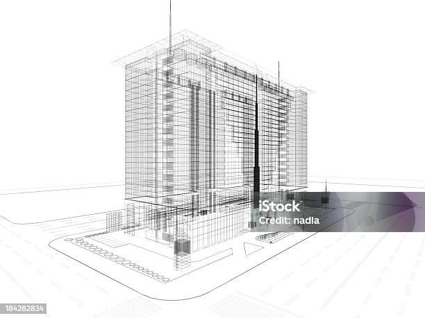 3 D Abstrato Arquitectura - Fotografias de stock e mais imagens de Exterior de edifício - Exterior de edifício, Plano - Documento, Indústria de construção