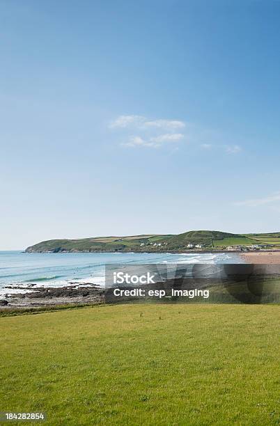 Croyde Bay Devon In Summer Stock Photo - Download Image Now - Croyde, Agricultural Field, Aquatic Sport