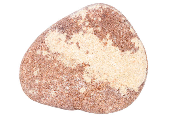 istock Top view of single red pebble 1842831429