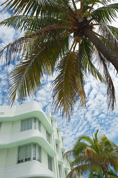 istock Art Deco Miami Building in Mint Green 184283206