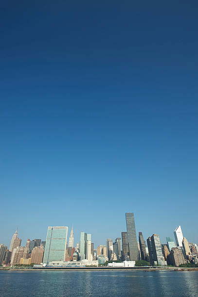 istock City Skyline with River and Blue Sky 184283336