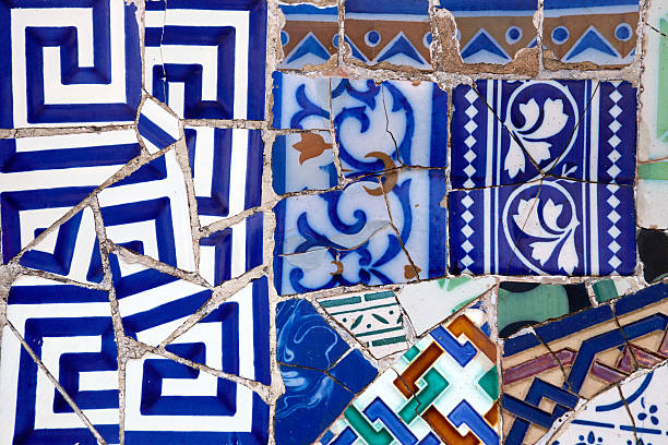 istock Mosaic of broken tiles 184283476