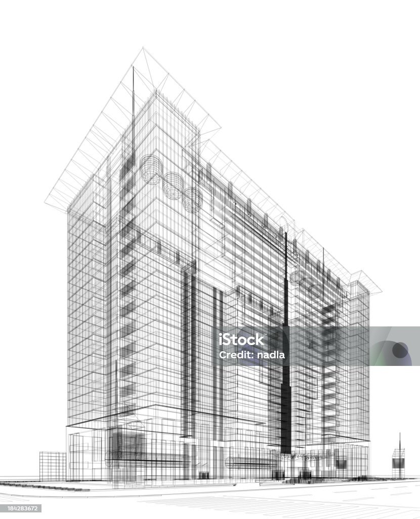 3 D architettura astratto - Foto stock royalty-free di Esterno di un edificio