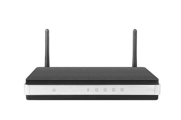 router wireless network-isolato su bianco/clipping path - router foto e immagini stock