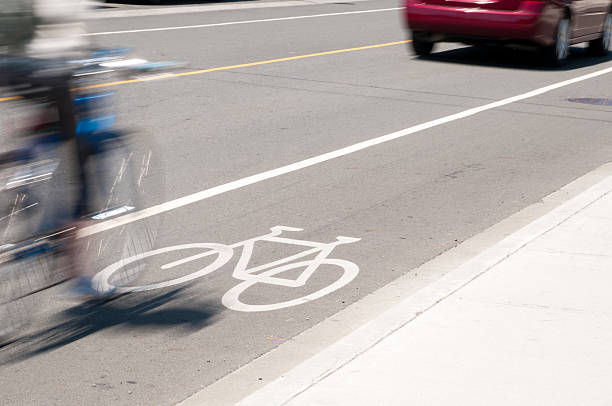 istock Cyclist in Motion on Bike Lane 184283809
