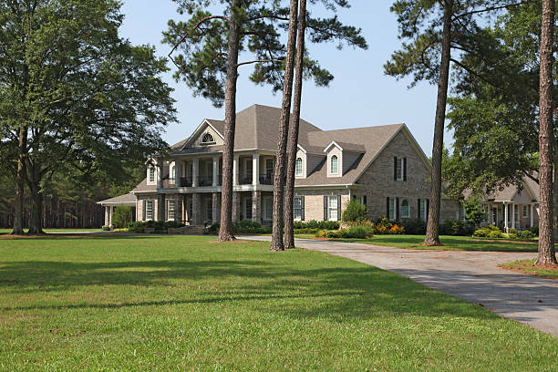Country Home in S Carolina stock photo