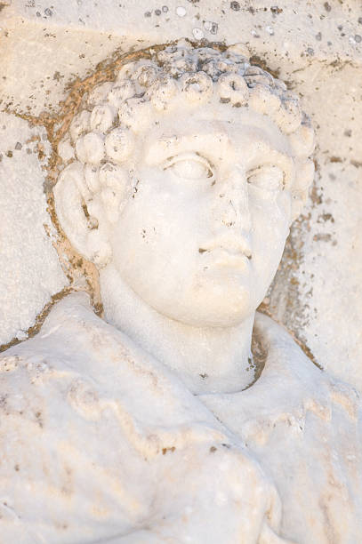 istock Statue of Hercules Close Up in White Marble 184284005
