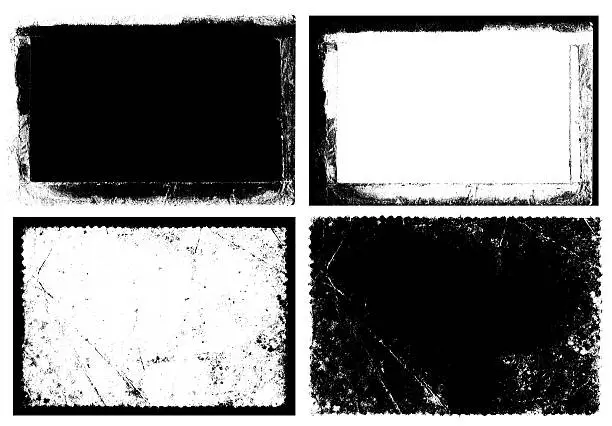 Grunge Frame & Texture isolated on white background.