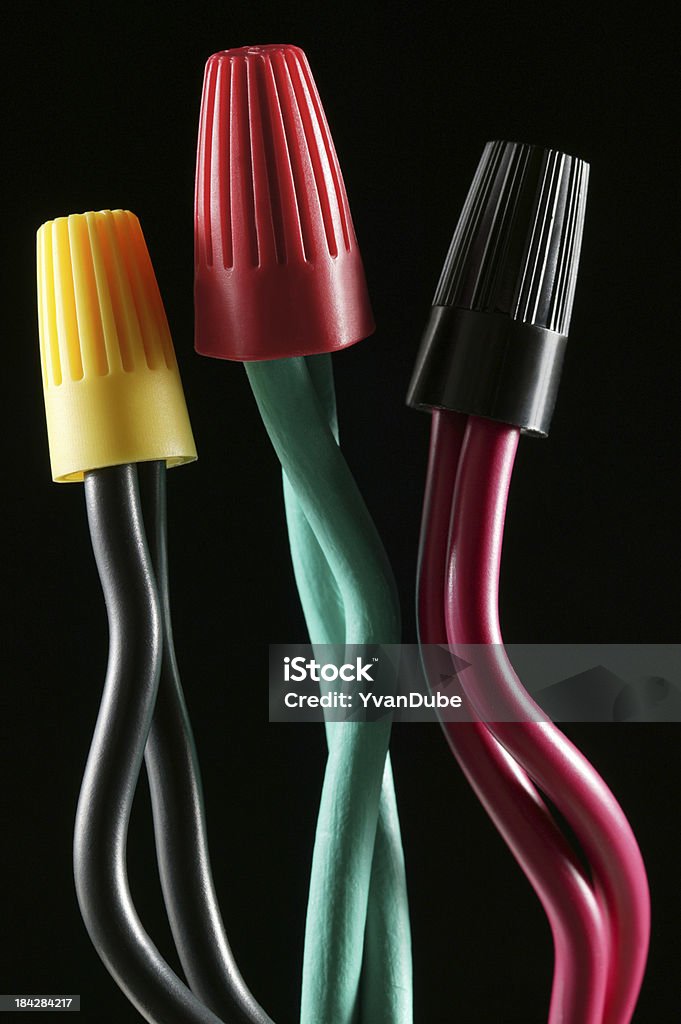 wire conectores - Foto de stock de Amarelo royalty-free