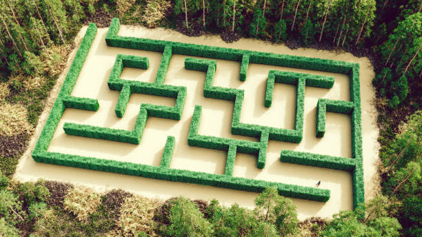 istock In Nature's Puzzle: Brave Explorer Confronts Grand Garden Maze 1842845169