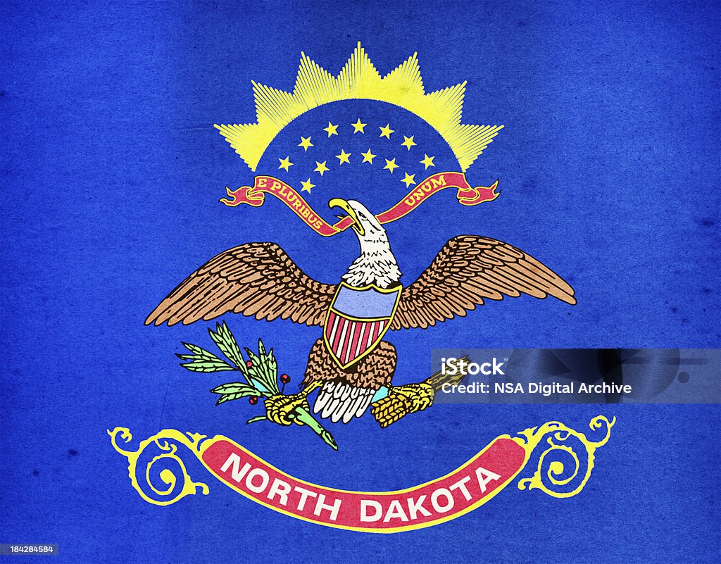 North Dakota bandeira Close-Up (imagem de alta resolução - Foto de stock de 4 de Julho royalty-free