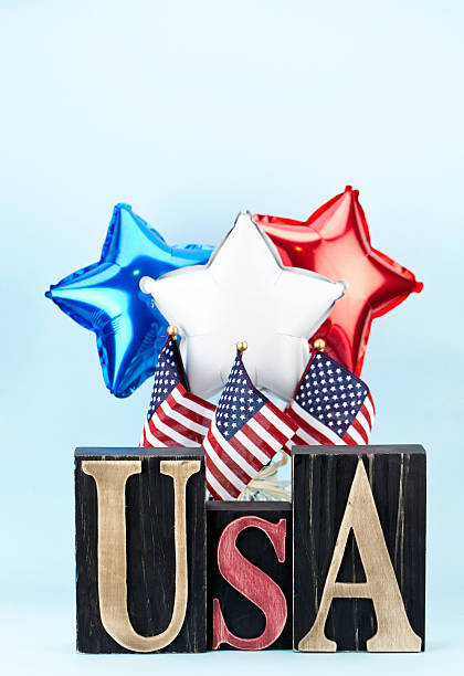 istock Patriotic Balloons and Sign 184284687
