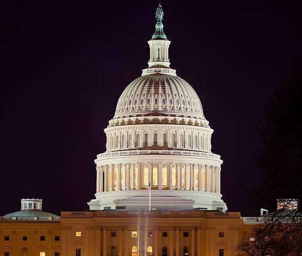 istock United States Capitol Dome at Illuminated After Dark 184284750