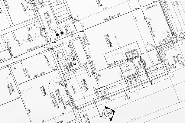 blueprints vector art illustration