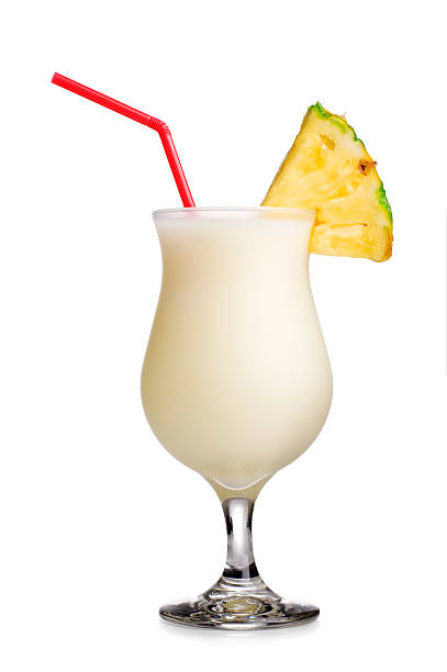 pina colada - fruchtgarnierung stock-fotos und bilder