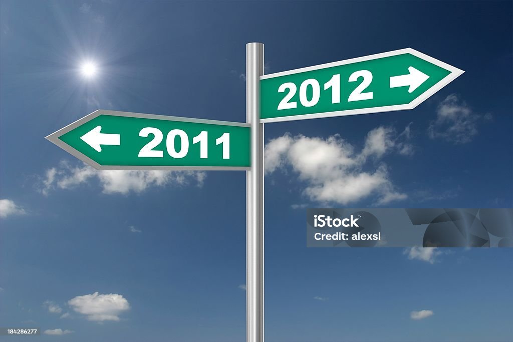 New Year Crossroad  2011 Stock Photo