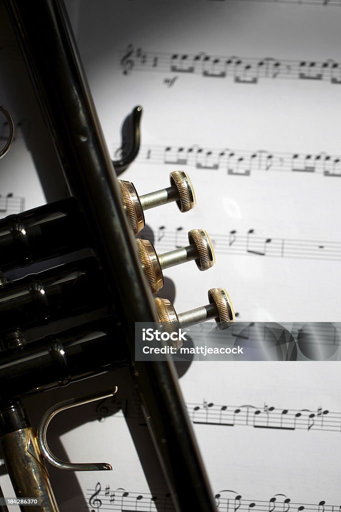 Trompete und Musik - Lizenzfrei Ausrüstung und Geräte Stock-Foto