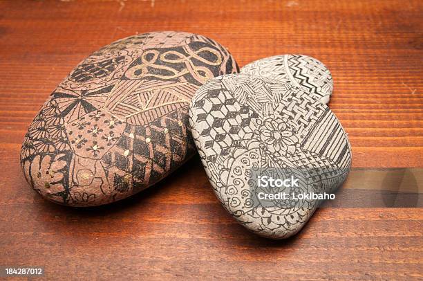 Rocks On Wood Stock Photo - Download Image Now - Tangle Pattern, Art, Art And Craft