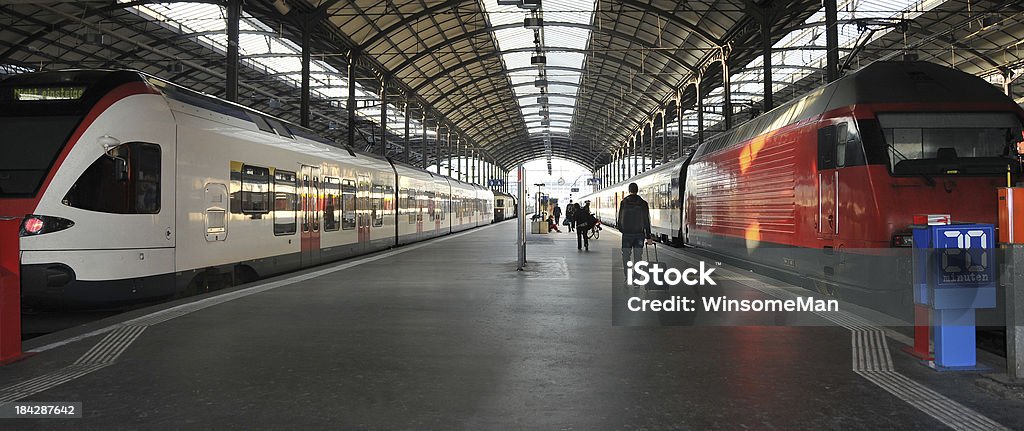 Train Station "Classic train station in Luzern, Switzerland" Switzerland Stock Photo