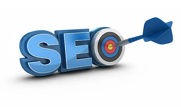 Photo of 3D Word SEO with Target and Dart