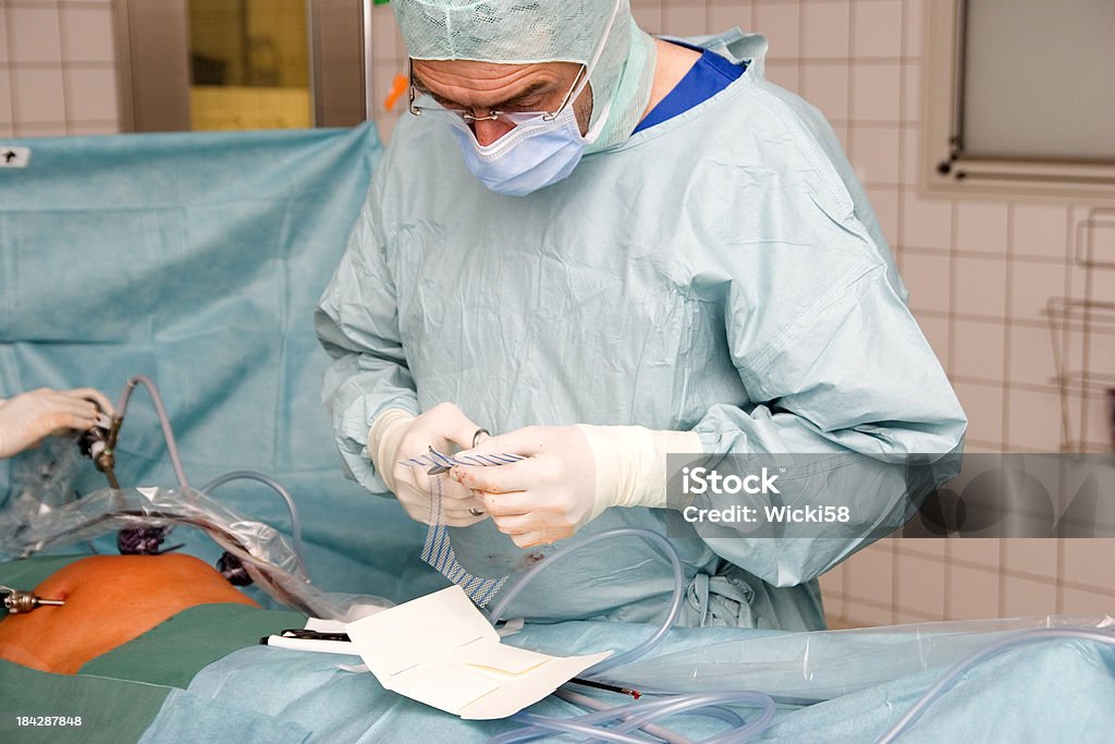 Laparoskopische Chirurgie Hernia - Lizenzfrei Gitter Stock-Foto