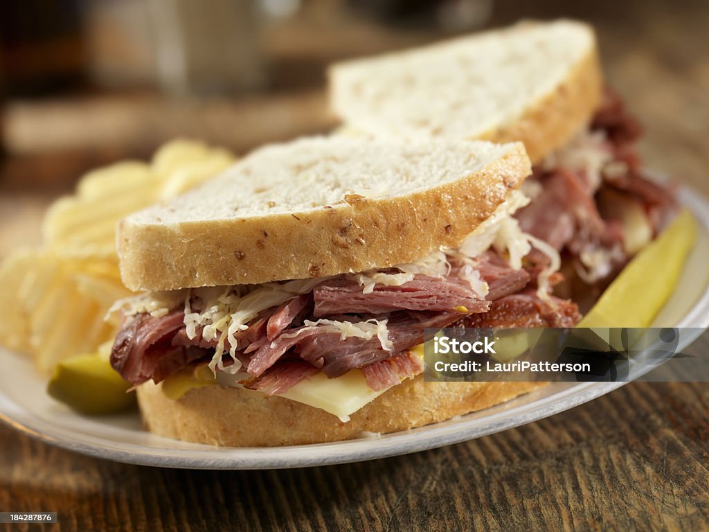 Pastrami-Sandwich - Lizenzfrei Cornedbeef Stock-Foto