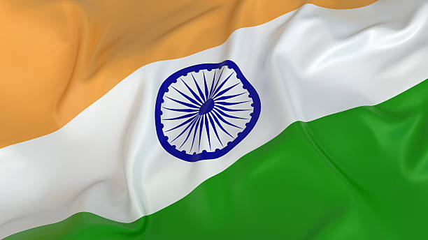 величественный глянцевой индийский флаг - indian flag стоковые фото и изображения