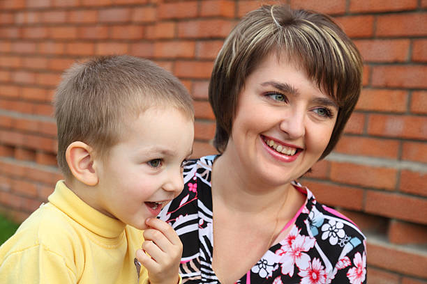 istock Happy mother and son 184288594
